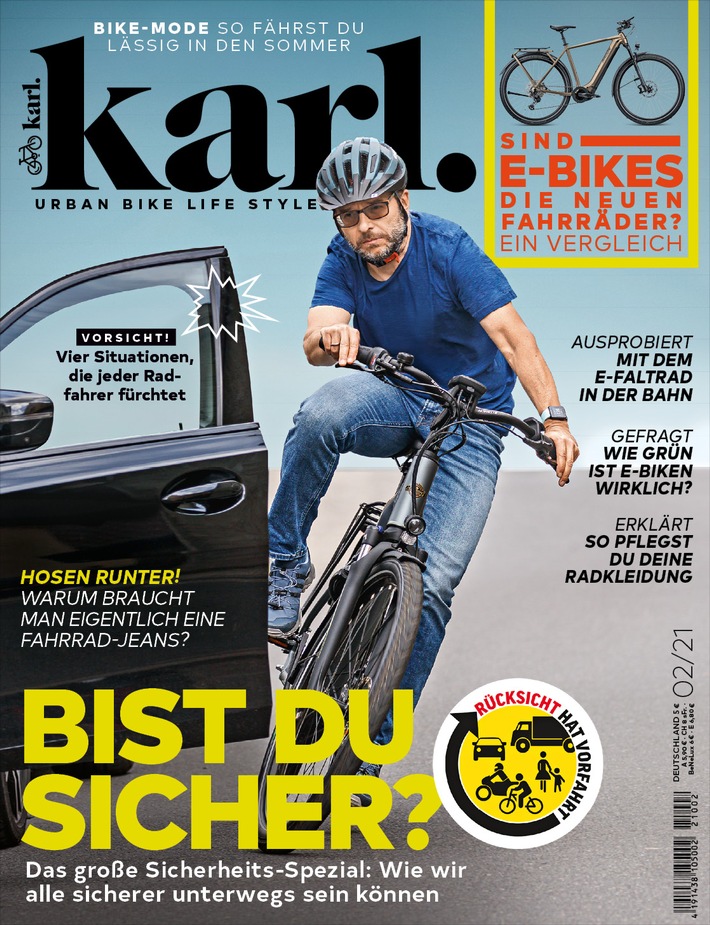 Mehr Sicherheit für Radfahrer gerade im engen Stadtverkehr - Radmagazin Karl plädiert für mehr gegenseitige Rücksicht