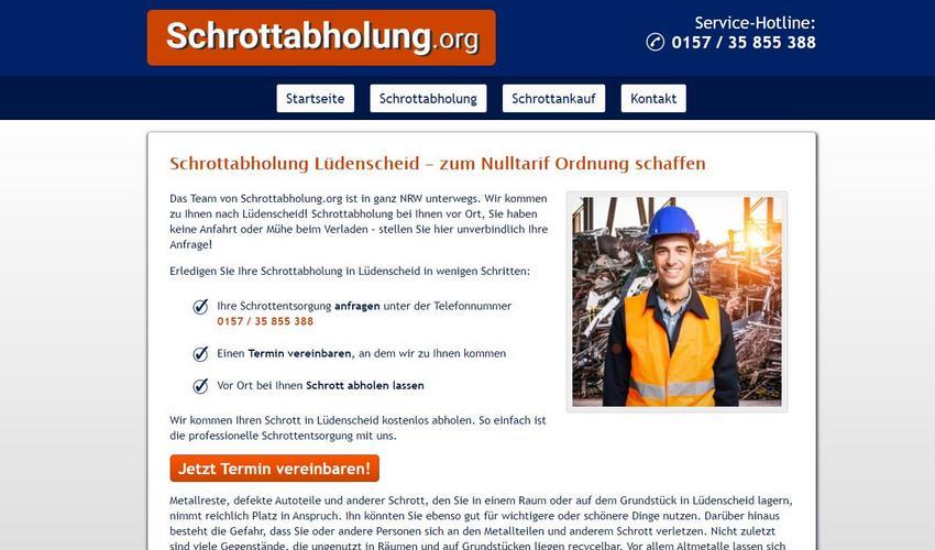 Schrottabholung in Lüdenscheid - Altmetall und andere Schrottelemente ganz einfach und unkompliziert abholen lassen.