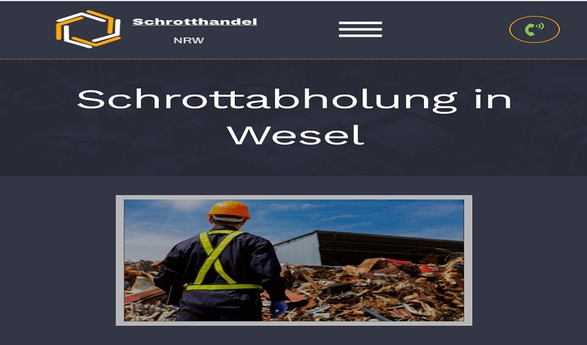 Schrottabholung in Wesel kostenlose Schrottentsorgung Schrott aller Art schnell und unkompliziert