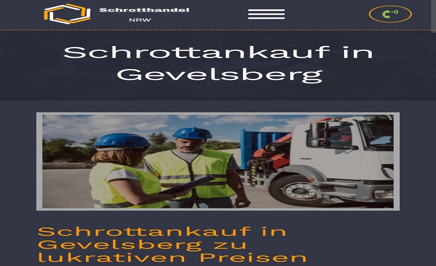 Wir Kaufen Schrott und Metalle, Nutzen Sie den Schrottankauf in Gevelsberg zu aktuellen Tagespreisen