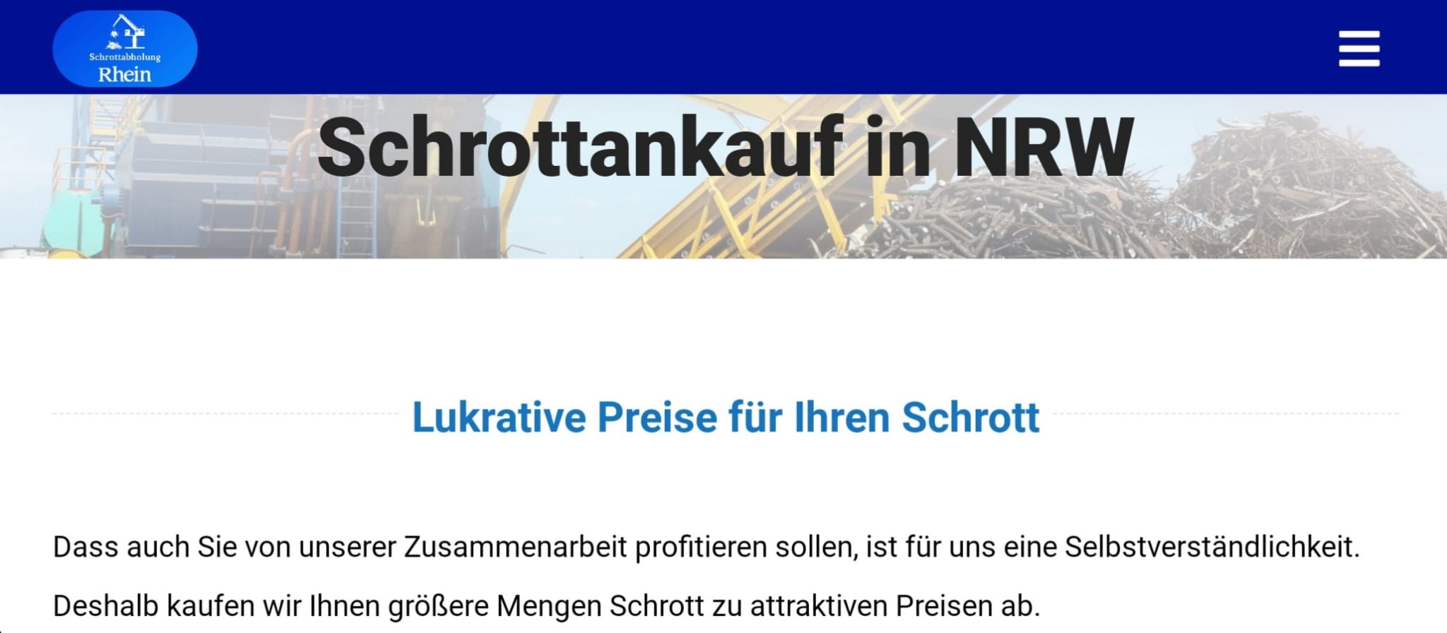 Schrottankauf NRW- Ihr zuverlässiger Schrotthändler in Nordrhein-Westfalen