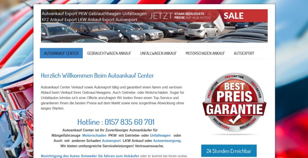 Pluspunkt des Service von Autoankauf Frankfurt - 24 Stunden erreichbarkeit