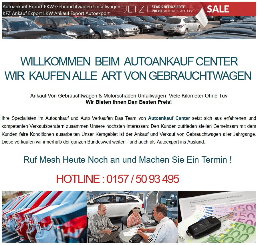 Einfache, schnelle und faire Weg ist der Verkauf seines Gebrauchtwagens an Autoankauf-Halle (Saale), mit dem man Zeit spart und Geld gewinnt