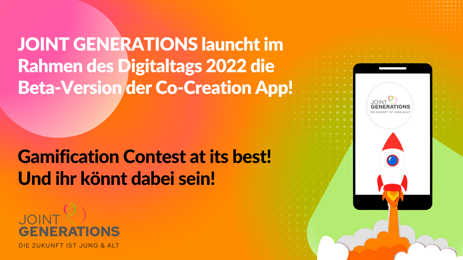 Co-Creation Online-Contest: JOINT GENERATIONS veröffentlicht eigene App zum Digitaltag 2022