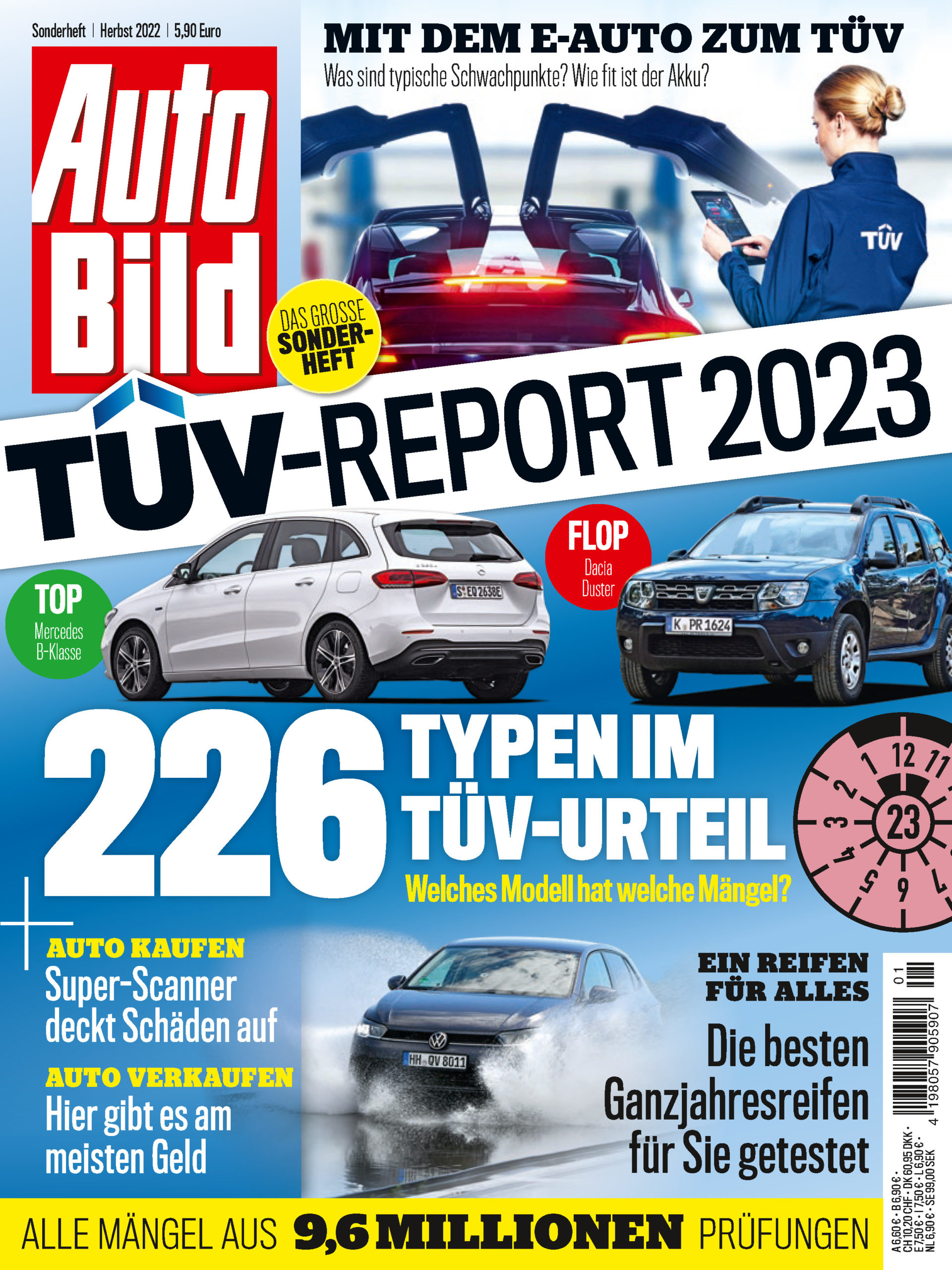 Gebrauchtwagen im Check: Autobild TÜV-Report 2023 erschienen Technische Stärken und Schwächen von 226 PKW-Modellen im Steckbrief An allen Servicestationen von TÜV Rheinland und am Kiosk erhältlich