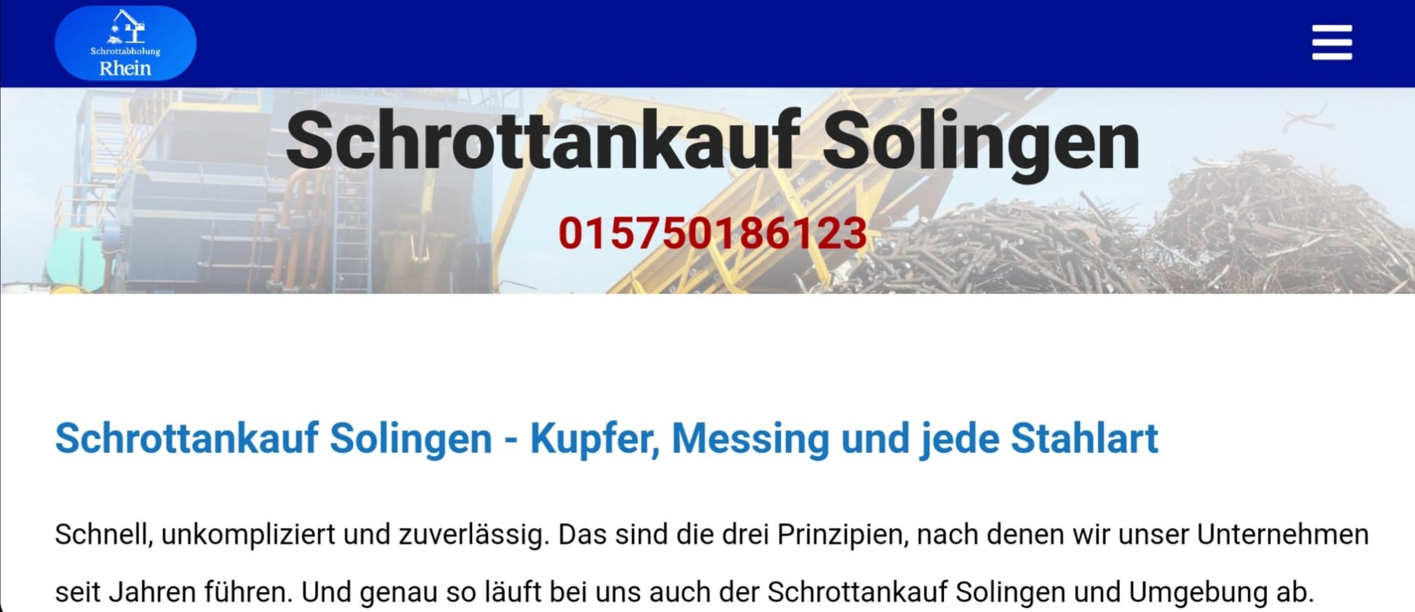 Schrottabholung Rhein- Ihr zuverlässiger Schrotthandel in Solingen