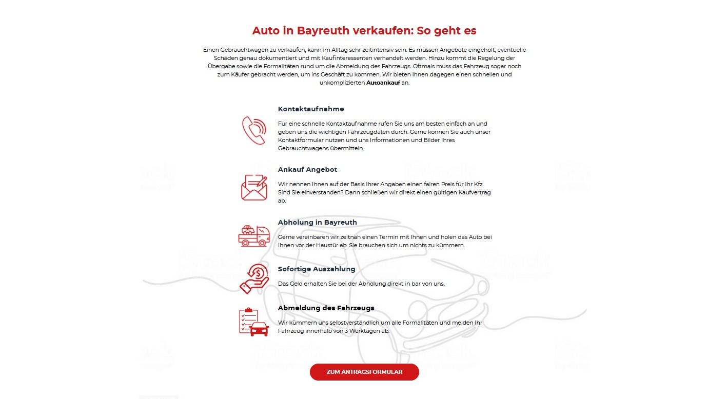 Autoankauf Bayreuth - Professioneller Gebrauchtwagen Ankauf für faire Preise