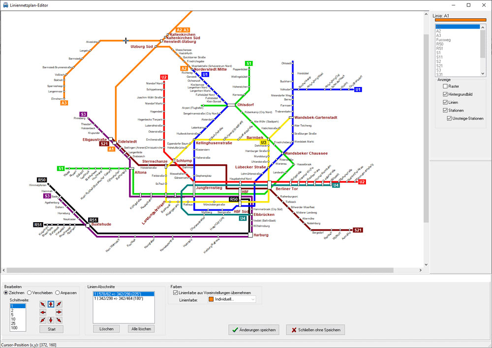 Liniennetzpläne mit LineMap Draw