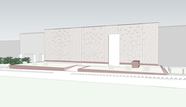 Seitliche Ansicht der geplanten Grab- und Gedenkstätte für LSBTI* / Weiterer Text über ots und www.presseportal.de/nr/80130 / Die Verwendung dieses Bildes für redaktionelle Zwecke ist unter Beachtung aller mitgeteilten Nutzungsbedingungen zulässig und dann auch honorarfrei. Veröffentlichung ausschließlich mit Bildrechte-Hinweis.