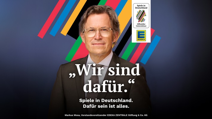 Der EDEKA-Verbund unterstützt deutsche Olympia-Bewerbung. / Weiterer Text über ots und www.presseportal.de/nr/51907 / Die Verwendung dieses Bildes für redaktionelle Zwecke ist unter Beachtung aller mitgeteilten Nutzungsbedingungen zulässig und dann auch honorarfrei. Veröffentlichung ausschließlich mit Bildrechte-Hinweis.