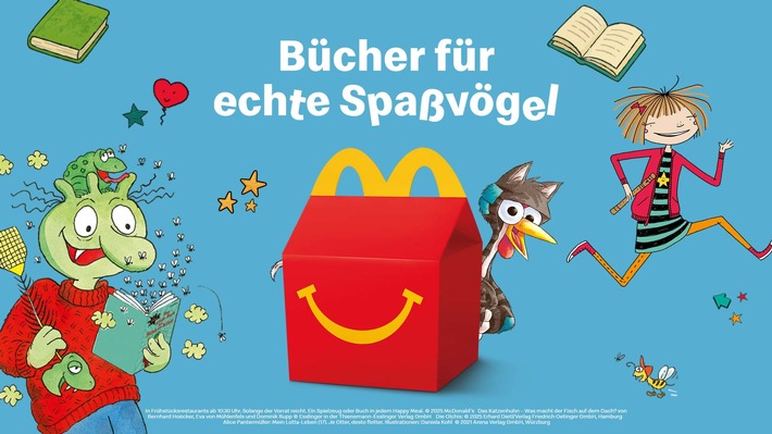 Happy Meal Recyclingbücher / Weiterer Text über ots und www.presseportal.de/nr/52942 / Die Verwendung dieses Bildes für redaktionelle Zwecke ist unter Beachtung aller mitgeteilten Nutzungsbedingungen zulässig und dann auch honorarfrei. Veröffentlichung ausschließlich mit Bildrechte-Hinweis.
